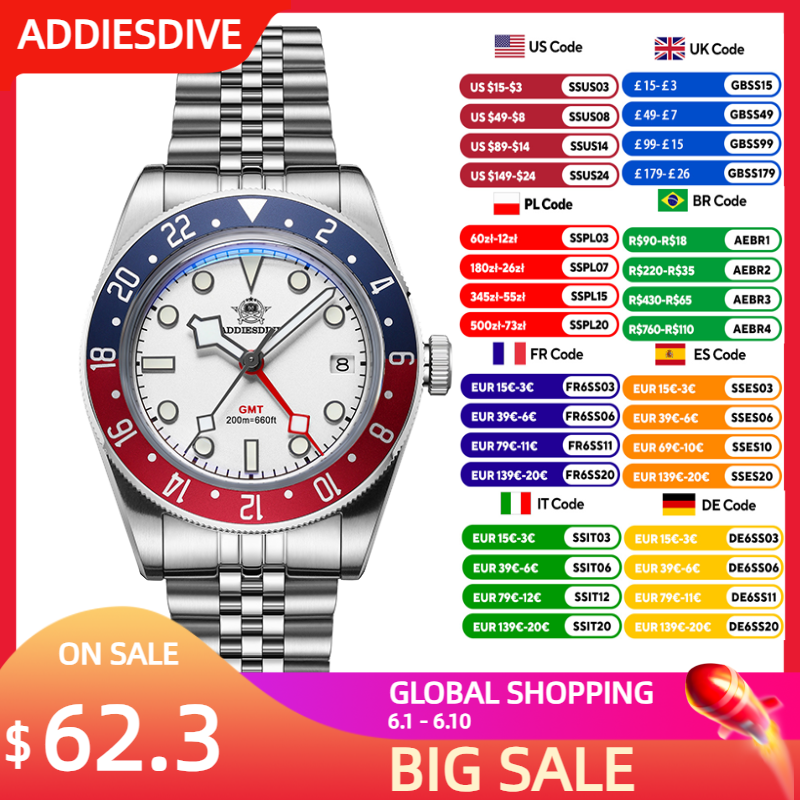 ADDIESDIVE 39mm Men's Quartz W - Anti Blue Light Film ulasan dan harga