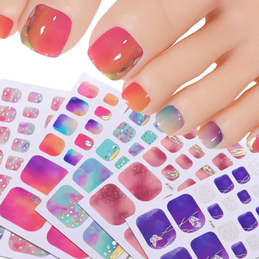22Tips/Sheet DIY Glitter Toe N - Full Cover Adhesive ulasan dan harga