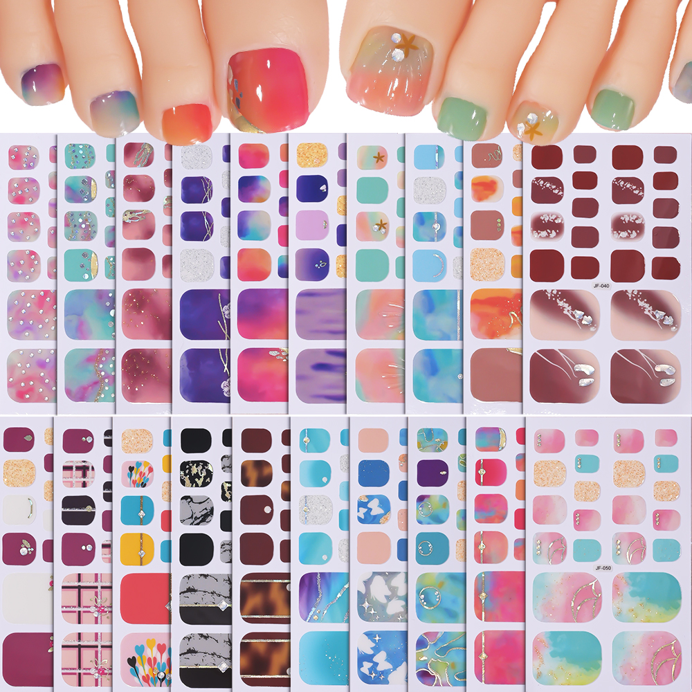 22Tips/Sheet DIY Glitter Toe N - Full Cover Adhesive ulasan dan harga
