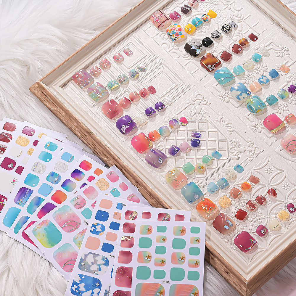 22Tips/Sheet DIY Glitter Toe N - Full Cover Adhesive ulasan dan harga