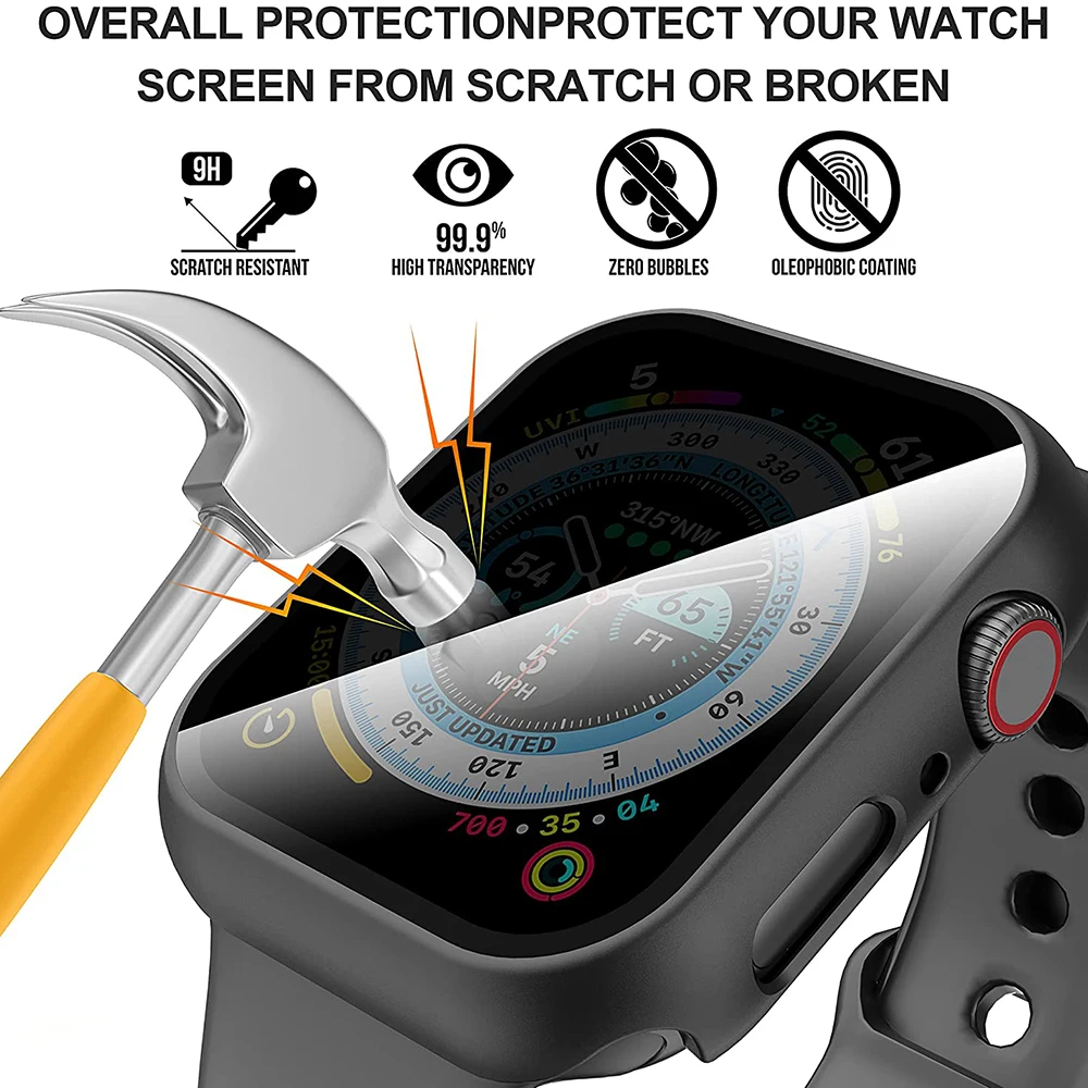 Privacy Glass+Case For Apple W - Privacy Screen Protector ulasan dan harga