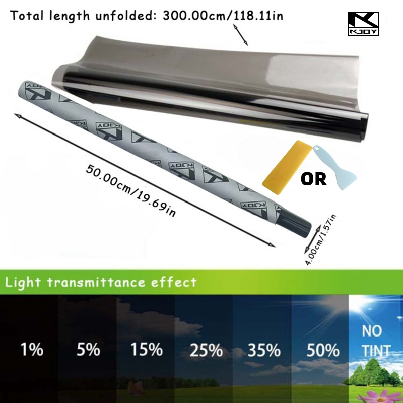 3Mx50CM VLT Black Car Window F - Glass Protector Auto ulasan dan harga