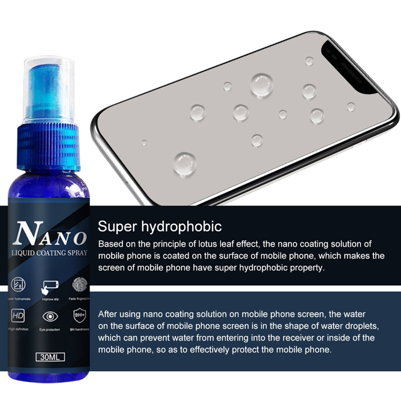 Nano  Screen Protector Fade Fi - Oleophobic Coating Spray ulasan dan harga