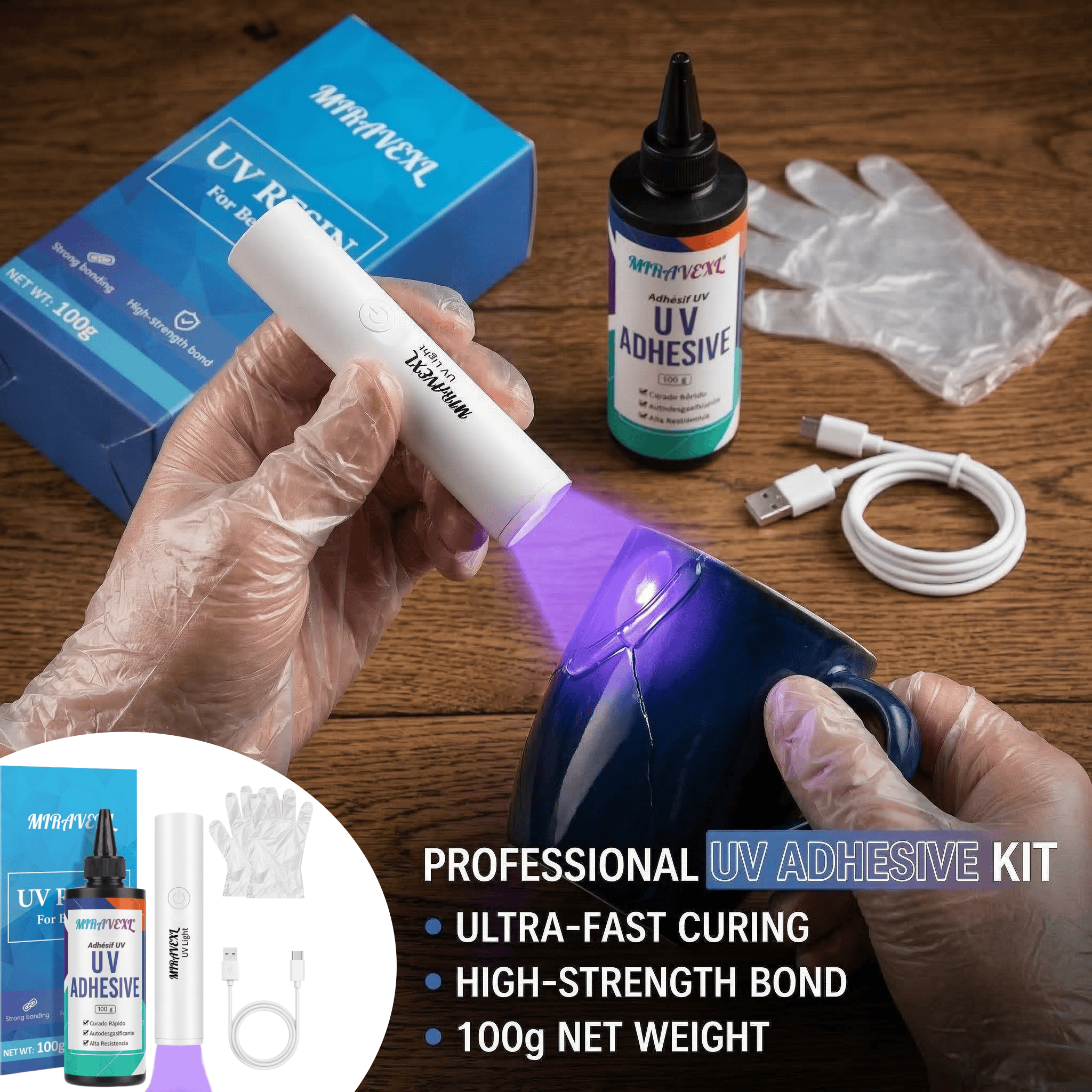 Upgraded UV Resin Kit with USB - Liquid Uv Glue Kit ulasan dan harga